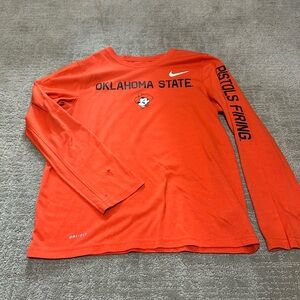 Youth large Nike Dri-Fit long sleeve tshirt, Oklahoma State University (OSU)